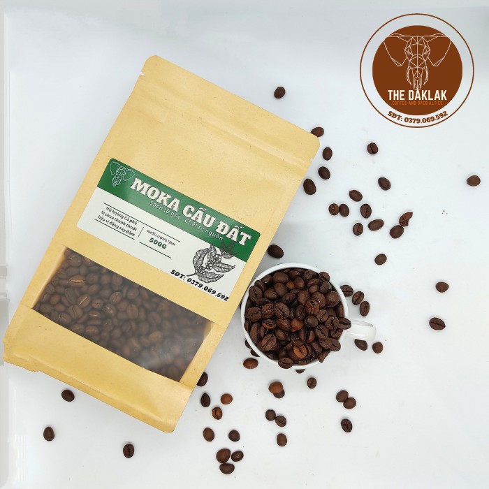 Cà phê Moka Cầu Đất nguyên chất rang mộc THE DAKLAK nữ hàng cà phê pha phin / pha máy/ cold brew. | BigBuy360 - bigbuy360.vn