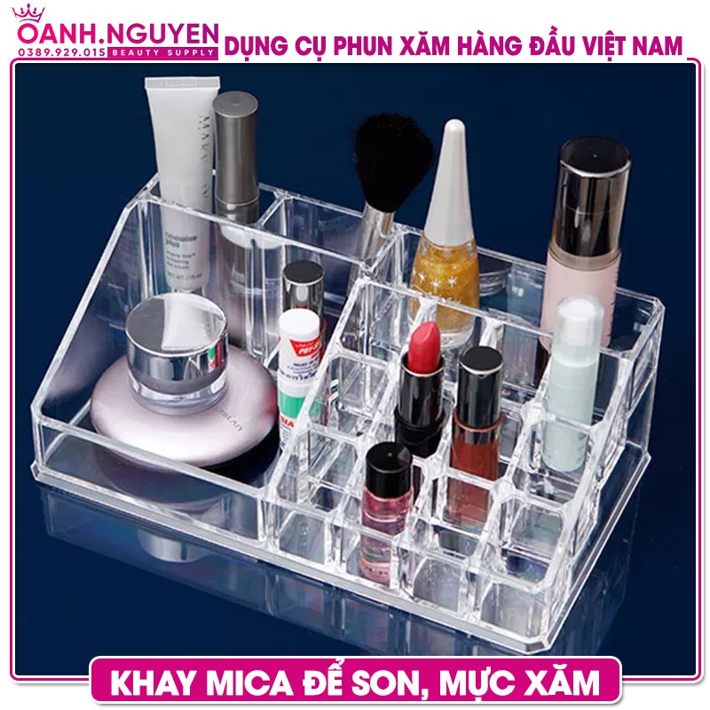 Khay Mica Đựng Chai Mực, Son Môi