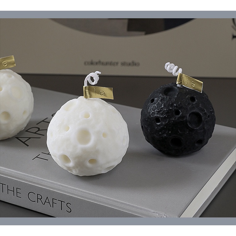 Nến sáp thơm tiểu hành tinh hình mặt trăng nghệ thuật sáng tạo