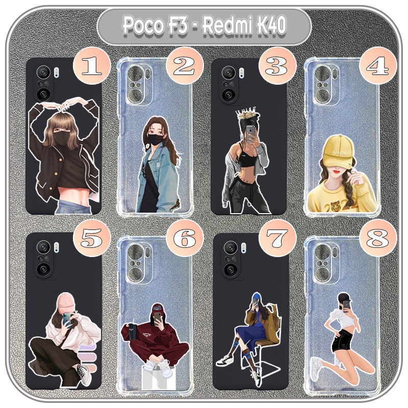 Ốp dẻo cho Xiaomi Poco F3 - Redmi K40, in hình con gái, che camera