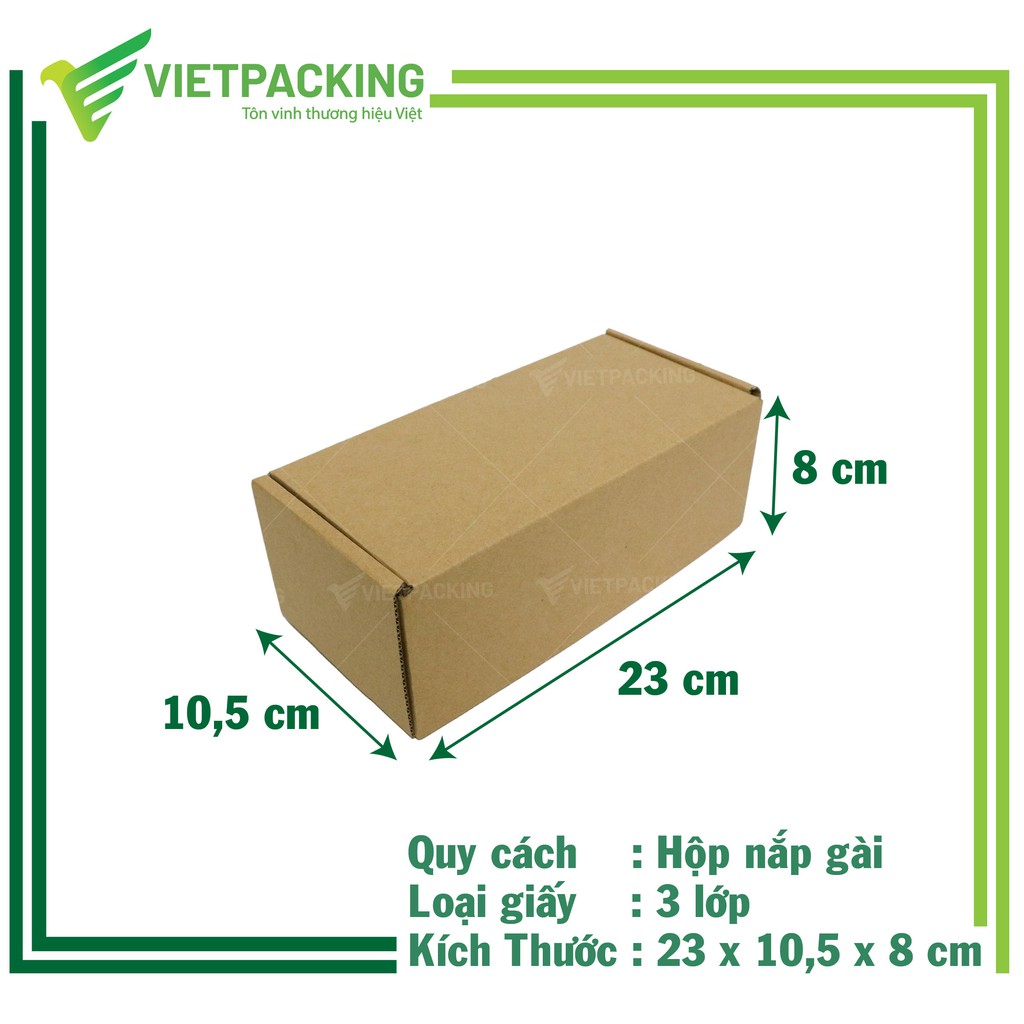 23x10,5x8 Combo 25 hộp carton nắp gài siêu tiết kiệm, kiểu dáng đẹp, thiết kế tiện lợi, chuyên đựng quà tặng và phụ kiện