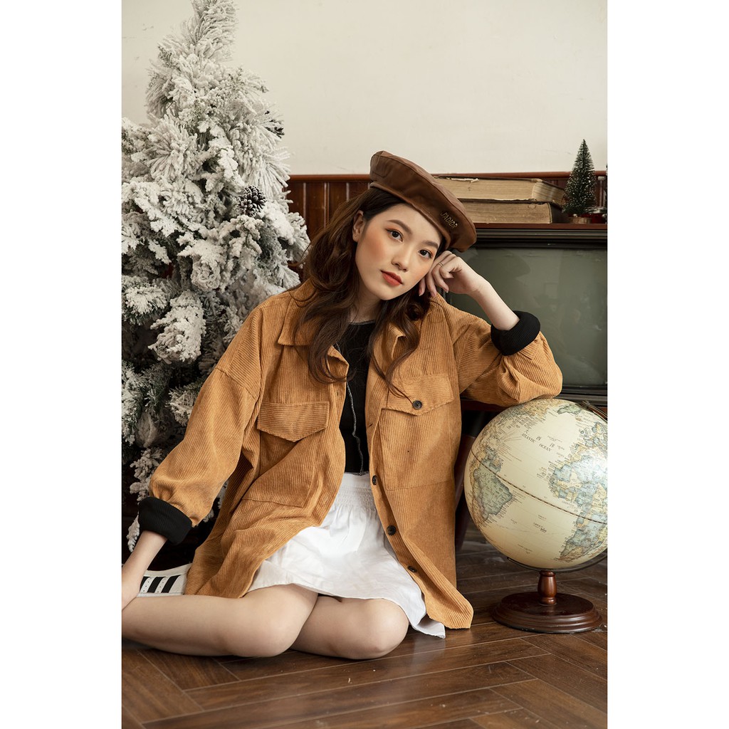 DOTTIE - Áo Khoác Corduroy Dáng Rộng Nữ T0088 | BigBuy360 - bigbuy360.vn