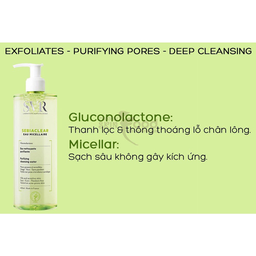 Nước tẩy trang SV.R Sebiaclear Purifying Cleansing