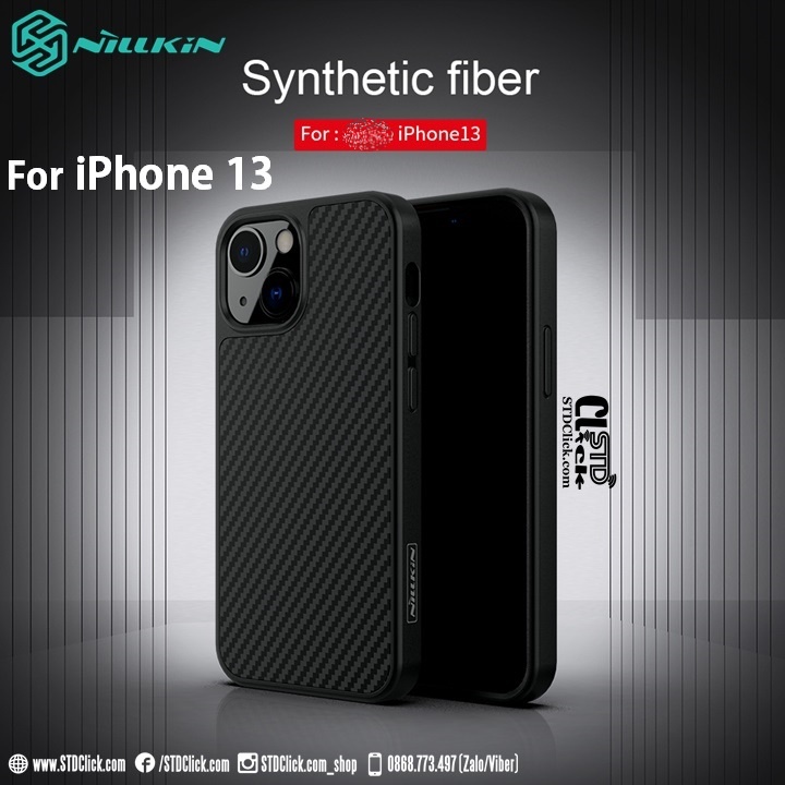 ỐP LƯNG IPHONE 13 NILLKIN SYNTHETIC FIBER CHÍNH HÃNG