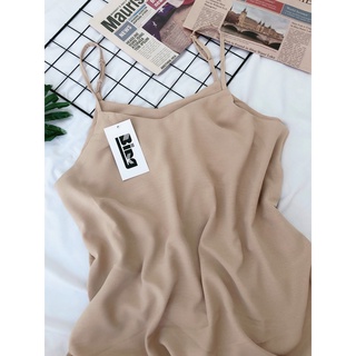 Váy 2 dây, đầm xuông chất đũi lụa trơn basic nữ MIXGENZ