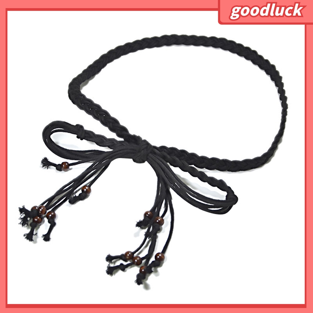 Thắt Lưng Dây Bện Đính Hạt Phong Cách Bohemia Cho Nữ