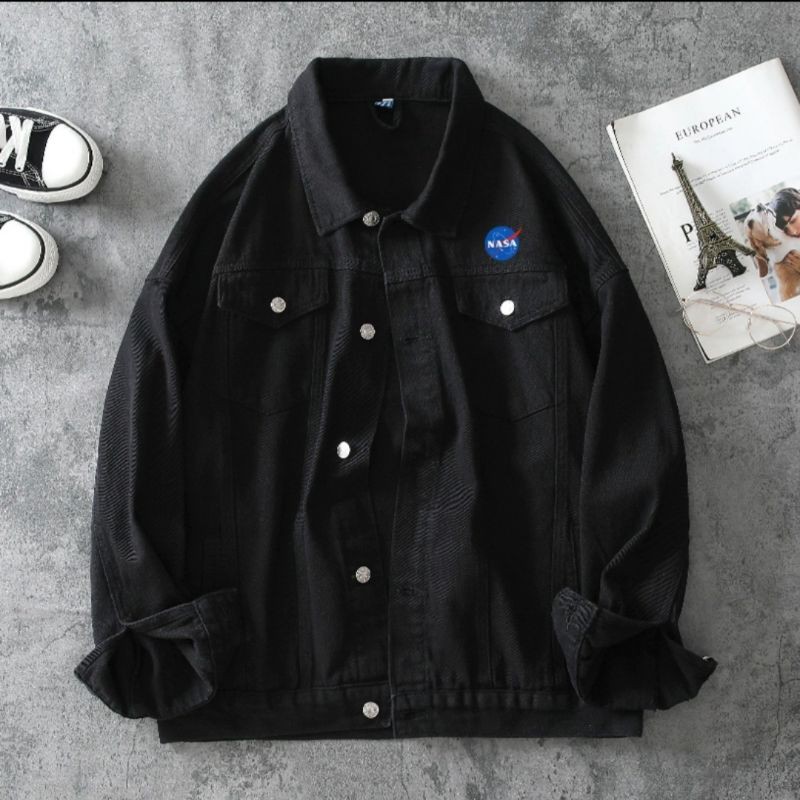 Áo khoác Jean Nasa quảng châu ảnh và video thật mẫu bigsize 3XL từ shop độc quyền ken fashion