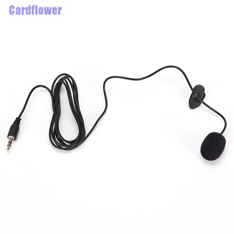 Cardflower  high quality mini 3.5mm hands-free mic microphone clip on lavalier lapel for pc laptop black
