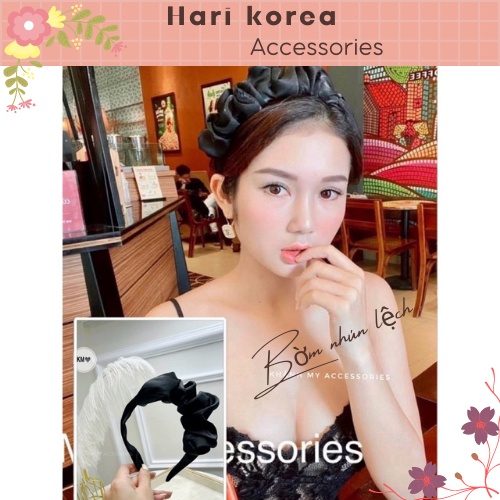 Bờm nhún lụa / Băng đô lụa , phụ kiện tóc tiểu thư xinh đẹp -  Hari Korea Accessories