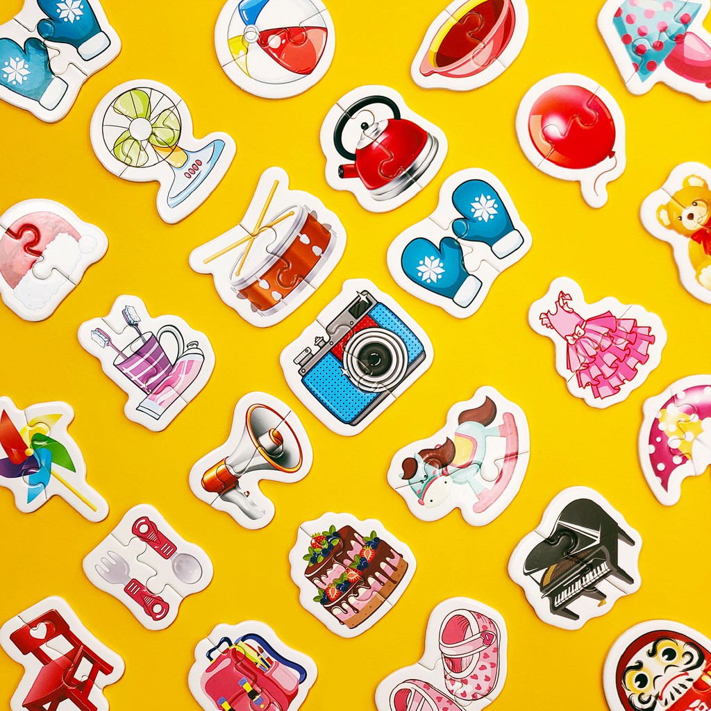 Bộ 48 Thẻ Hình Đồ Chơi Vui Nhộn Cho Bé 2-3 - 4-5 Tuổi