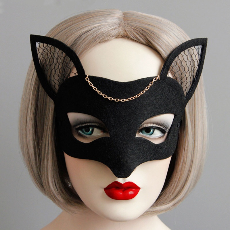 Mặt Nạ Mắt Mèo Phong Cách Gothic Gợi Cảm Hóa Trang Halloween