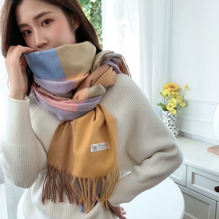 [𝗫𝗔̉ 𝗦𝗔𝗟𝗘 𝗧𝗢𝗔̀𝗡 𝗞𝗛𝗢] Khăn quàng cổ nữ mùa đông thời trang Hàn Quốc chất liệu len dạ phong cách vintage SAFCN10003 - 2Aug