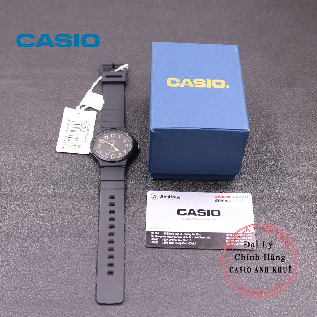 Đồng hồ Nam Casio MW-240-1BVDF dây nhựa