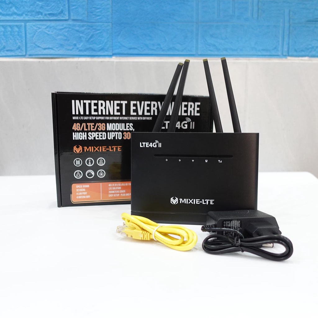 Bộ Phát Wifi 3G/4G Tốc Độ Cao MIXIE LTE4G-II | Phát wifi từ sim 4g - 4 CỔNG LAN HỖ TRỢ LÊN ĐẾN 32 THIẾT BỊ