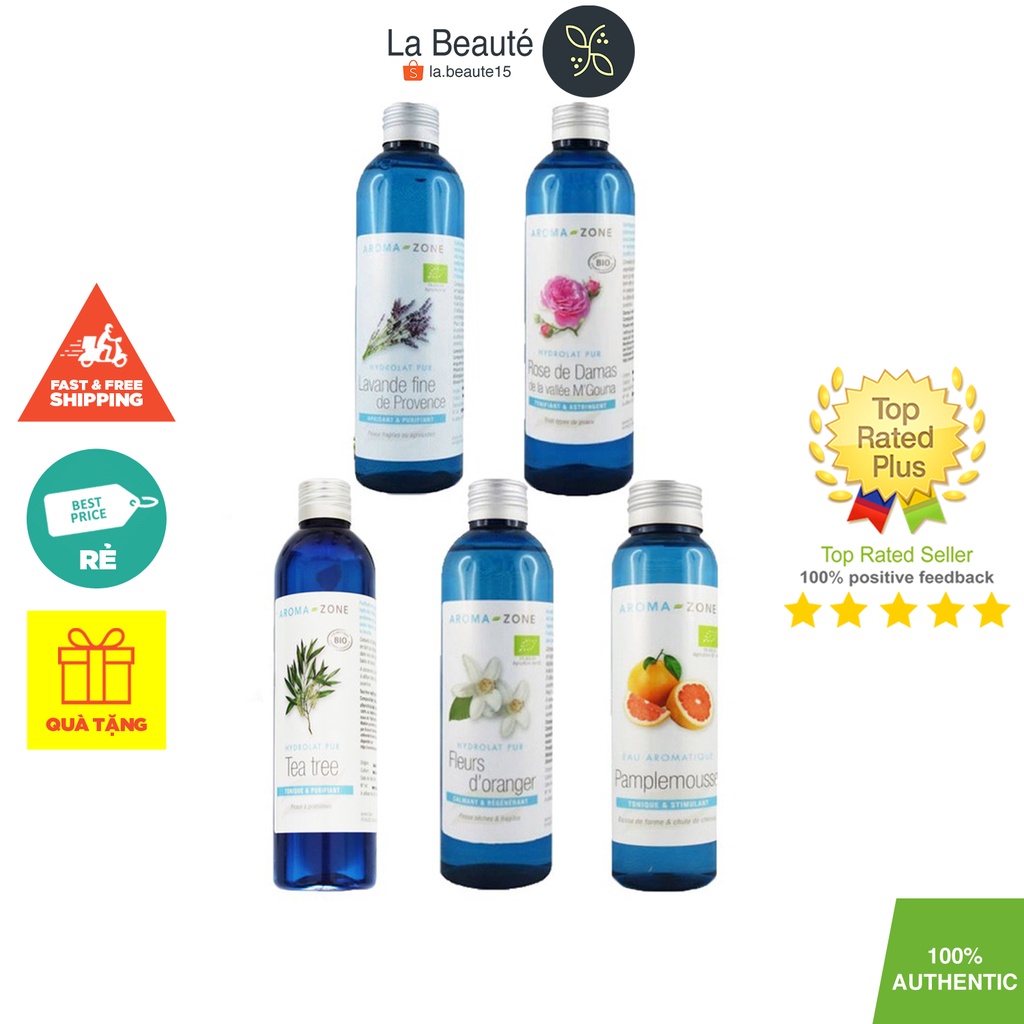 Aroma-Zone Toners-Hoa Hồng Hoa Cam, Hoa Hồng Tươi, Bưởi Đào, Tràm Trà,Lavneder 200ml