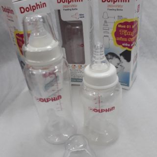 Bình sữa Dolphin cổ hẹp 260ml ( tặng 1 núm ti )
