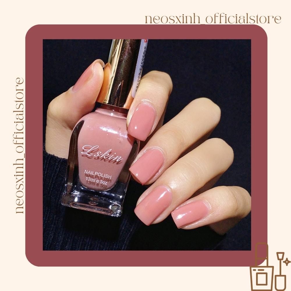 Sơn Móng Tay LSkin Màu Nude Đen Trắng Trong Suốt Kim Tuyến Pastel Tím - Neosxinh Nails