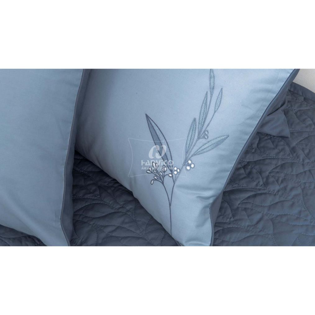 Bộ ga phủ Thêu cao cấp Hanvico Blue Sky - BS85
