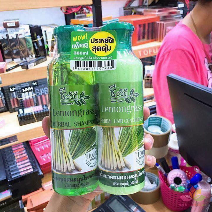 Cặp gội xả ƙích mọc ṫóc, chốnǥ rụng Lemomgrass Thái Lan