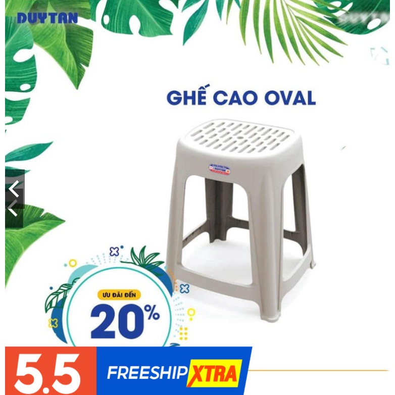 Ghế nhựa cao oval Duy Tân( combo 4)