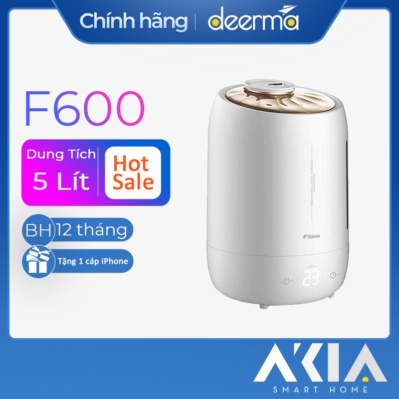 Máy phun sương tạo ẩm không khí Deerma DEM-F600, khuếch tán tinh dầu, làm mát không gian phòng nhanh