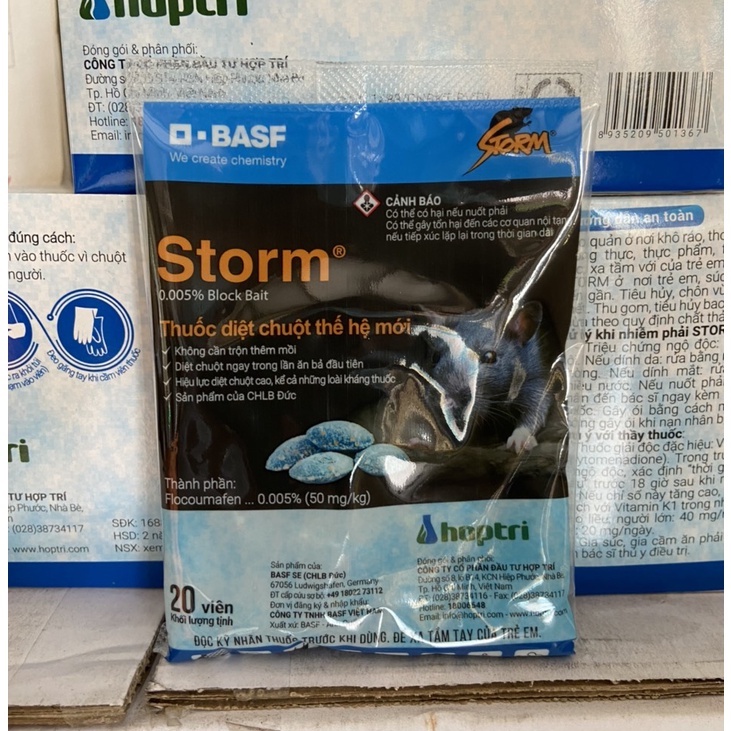 Thuốc Diệt Chuột STORM 0,005% ⚜️FREESHIP⚜️ Xuất xứ từ Đức gói 20 viên