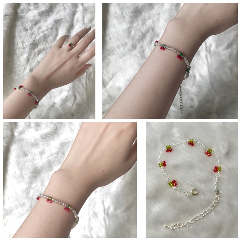Vòng cườm cherry handmade