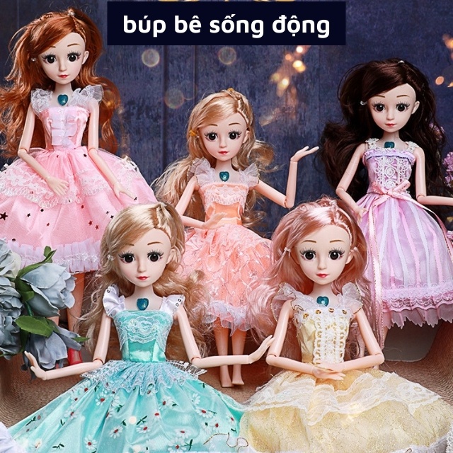 Búp bê barbie elsa 60cm có khớp cỡ lớn, búp bê công chúa đồ chơi cho bé gái BOBIKIDS BE01