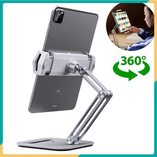 P47 - Giá Đỡ IPad Galaxy Tab Nhôm dạng kẹp máy tính bảng tablet xoay 360 độ gấp gọn để bàn cao cấp đa năng tiện ích