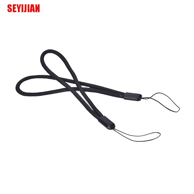 Set 5 Dây Đeo Cổ Tay Bằng Nylon Màu Đen Chuyên Dụng Cho Máy Ảnh / Điện Thoại / Ipod Usb Mp3