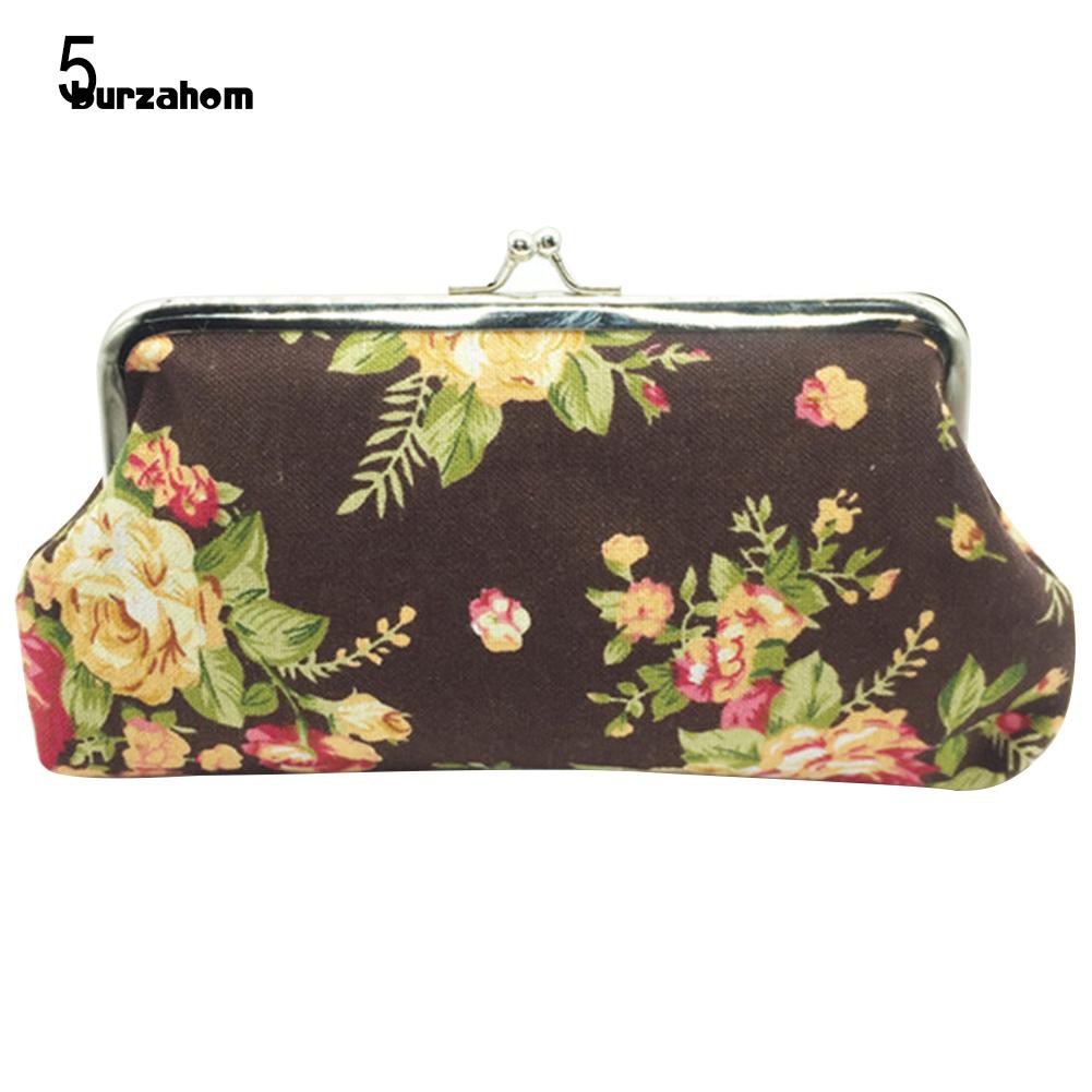 Ví tiền dáng dài thêu hoa phong cách vintage thanh lịch cho nữ