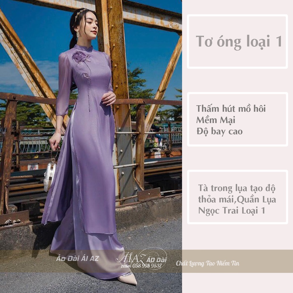 Áo Dài Cách Tân Nữ Thủ Công 4 Tà AZ07