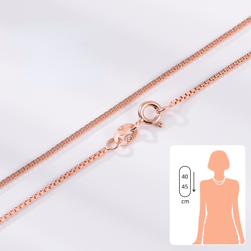 Dây chuyền vàng hồng S925 bạc sterling Vòng cổ Thiết kế khác nhau / Chiều dài mạ 18K Vàng hồng Chuỗi xương đòn Phụ nữ Quà tặng trang sức