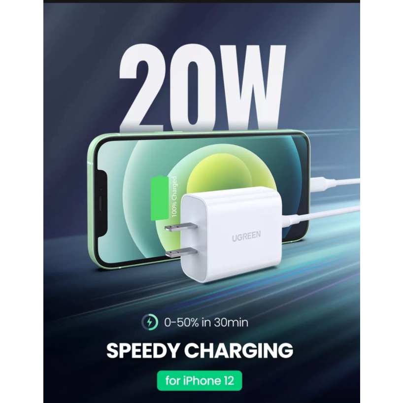 Sạc Nhanh 20W Ugreen, Dùng Cho Iphone, Ss..., Bảo Hành 12 Tháng - Phụ kiện công nghệ 88