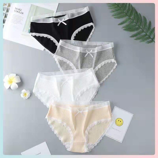 MẪU MỚI QUẦN GÂN TĂM KHÁNG KHUẨN CẠP LỨOI VIỀN REN PHỐI NƠ XINH | BigBuy360 - bigbuy360.vn