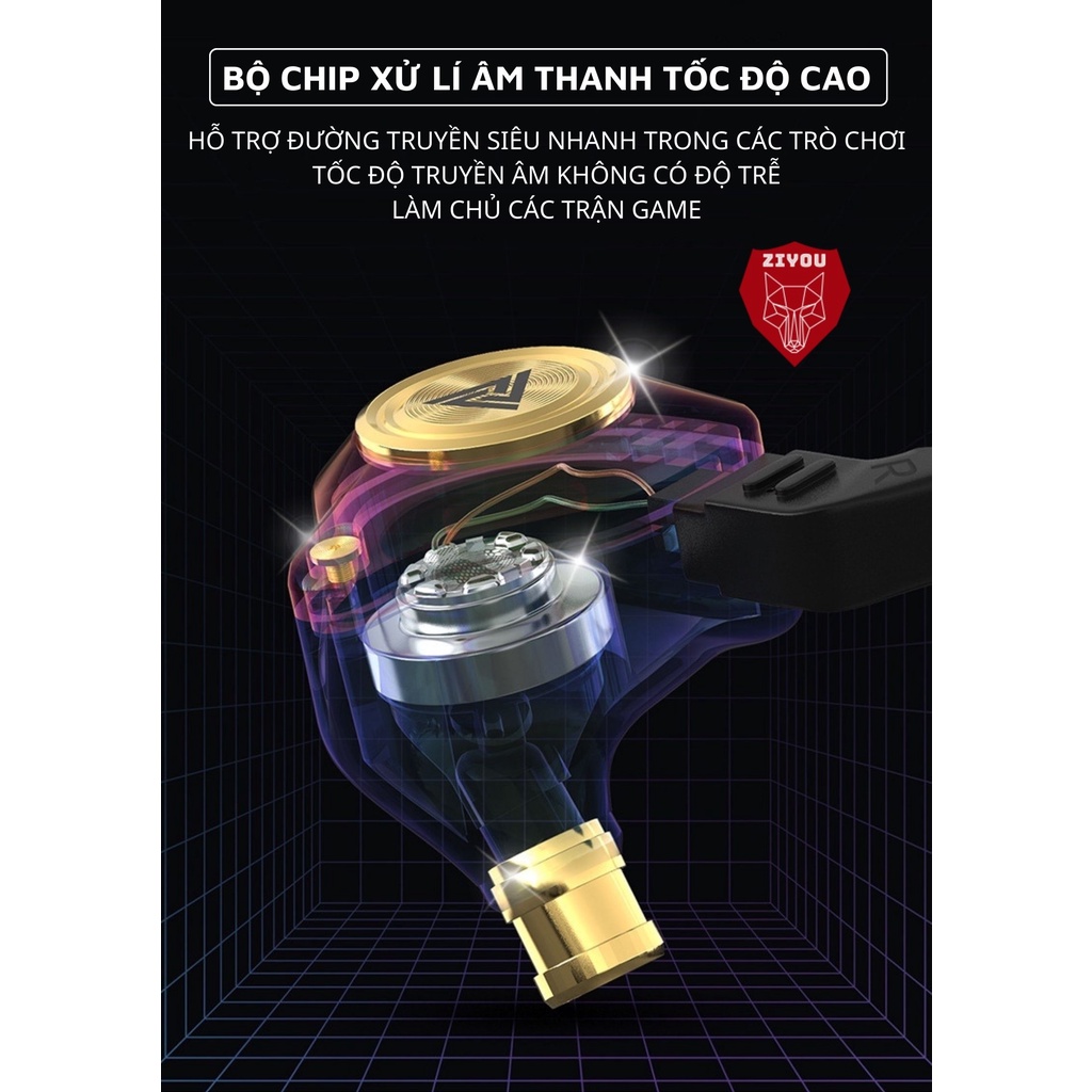 Tai Nghe Gaming Ziyou QKZ AK3 Có Mic Cho Điện Thoại, Chuyên Nghe Nhạc, Chơi Game Âm Thanh Sống Động - Hàng Chính Hãng