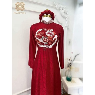 Áo dài gấm đỏ