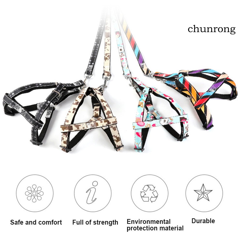 Cr Dây Dắt Thú Cưng Đi Dạo Bằng polyester Họa Tiết Hoạt Hình Dễ Điều Chỉnh