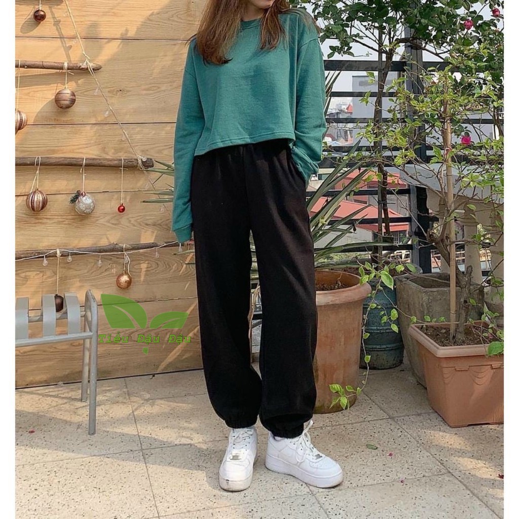 Quần Jogger Nữ Len Tăm dày ấm mùa đông Kiểu dáng trẻ trung năng động, cực dễ phối đồ