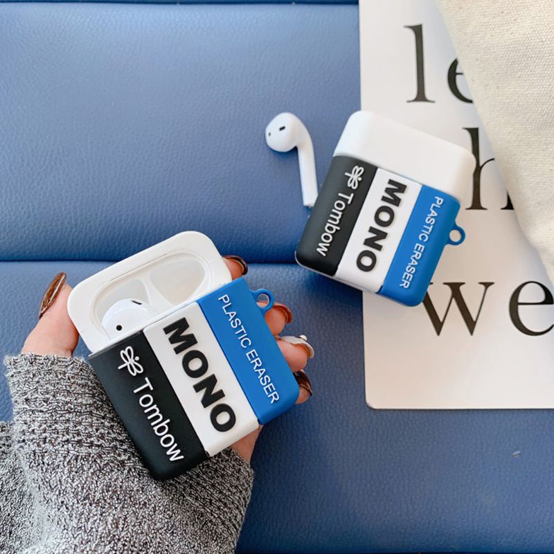 Vỏ Bọc Bảo Vệ Hộp Sạc Tai Nghe Air Pods Hình Cục Tẩy Độc Đáo