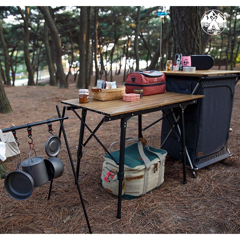 Bàn xếp nhôm dã ngoại Picnic Cắm trại camping phong cách Vintage NatureHike NH19Z003-D chính hãng