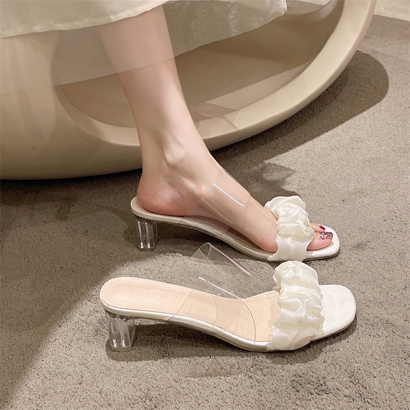 Dép Sandal Cao Gót Đế Xuồng Thời Trang Mùa Hè Dành Cho Nữ
