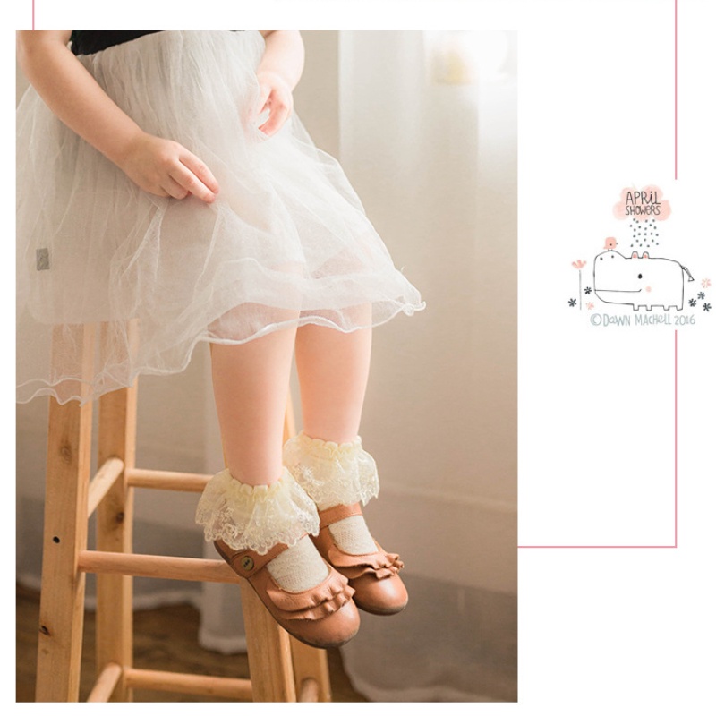 Vớ Ren Lưới Mỏng Thoáng Khí Mới Cho Bé Gái