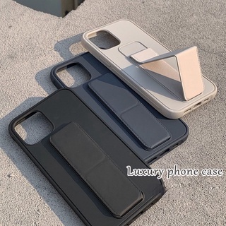 Ốp Điện Thoại Silicon Cứng Có Giá Đỡ Gấp Gọn Thời Trang Cho for iPhone 14 pro max 13 12 11 Pro Max Mini XS XR X 8 7 Plus + SE 2020