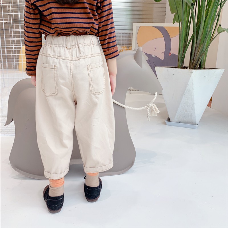 Quần dài vải cotton thoải mái cho bé gái