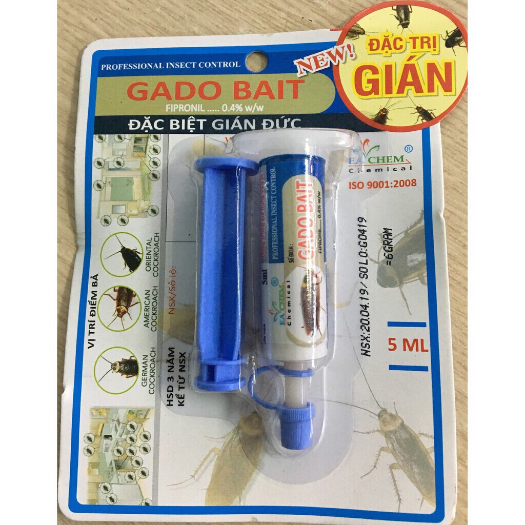 Bả diệt gián GADO BAIT côn trùng boxe singapo chai 100ml