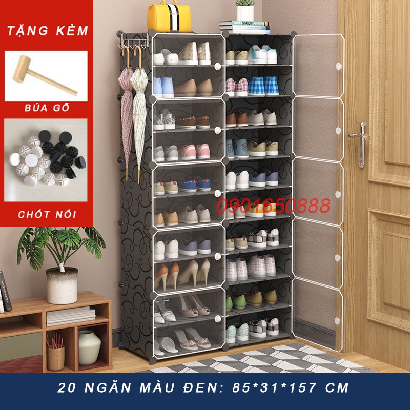 [HOT - FREESHIP] - TỦ NHỰA ĐỂ GIÀY DÉP KIỂU MỚI 16-20 Ô (chia ô) ĐỂ ĐƯỢC 40 ĐÔI GIÀY.