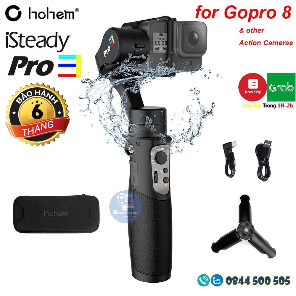 Gimbal Chống Rung Hohem iSteady Pro 3 [CHÍNH HÃNG] Sử Dùng Gopro 8/7/6/5/4 - Action Camera