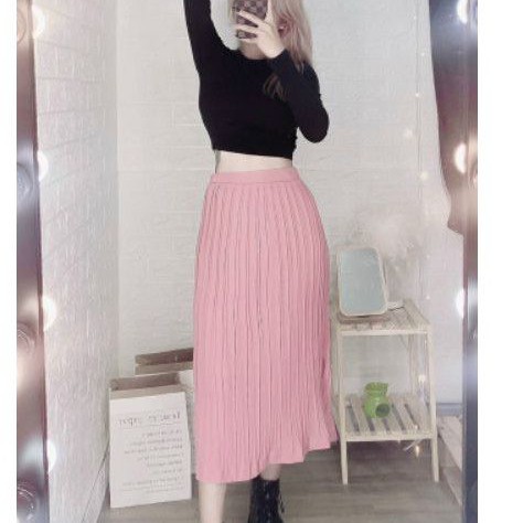 Chân váy xếp li dáng dài cai cấp vải đẹp | BigBuy360 - bigbuy360.vn