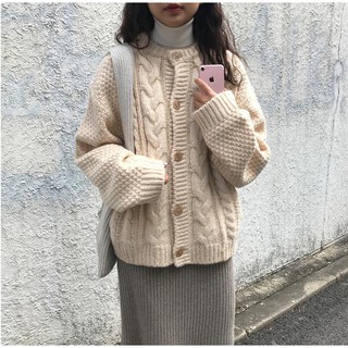 Order áo khoác len vintage Hàn Quốc